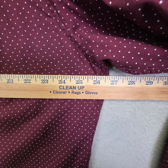 American Eagle Shirt Mens 2XL Purple Button Up Polka Dot Relaxed Everyday Comfor - Picture 4 of 14